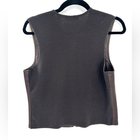 Valerie Steven’s‎ Women’s Size Petite Large Brown 100% Leather Vest - Picture 5 of 5